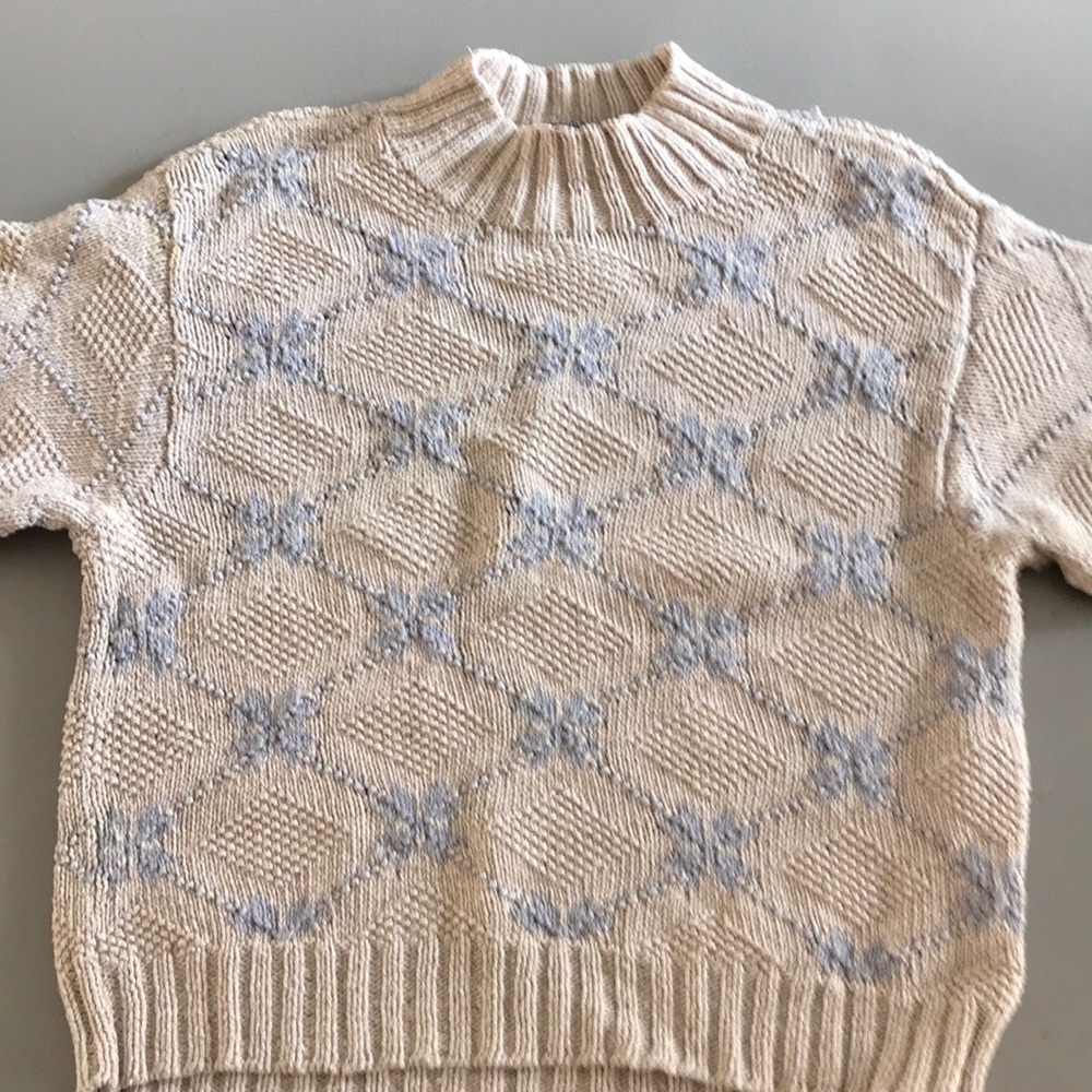 Hand knit cotton sweater